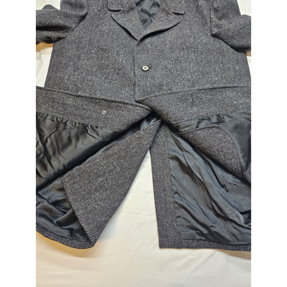 Vintage 100% Virgin Wool Unbranded Czechoslovakian Mens Mid-Length Coat - Picture 5 of 8